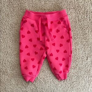 6-12 Month Janie & Jack Heart Quilted Jogger. Gently used.